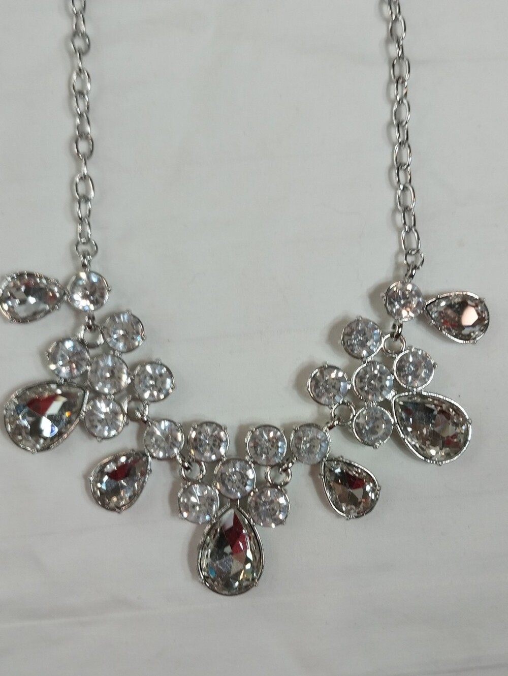 Paparazzi Debutante Drama teardrop rhinestone necklace - Picture 5 of 9